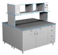 Стол островной для работы стоя СЛО НВК 1500 ЭПОК (1520x1520x1650)